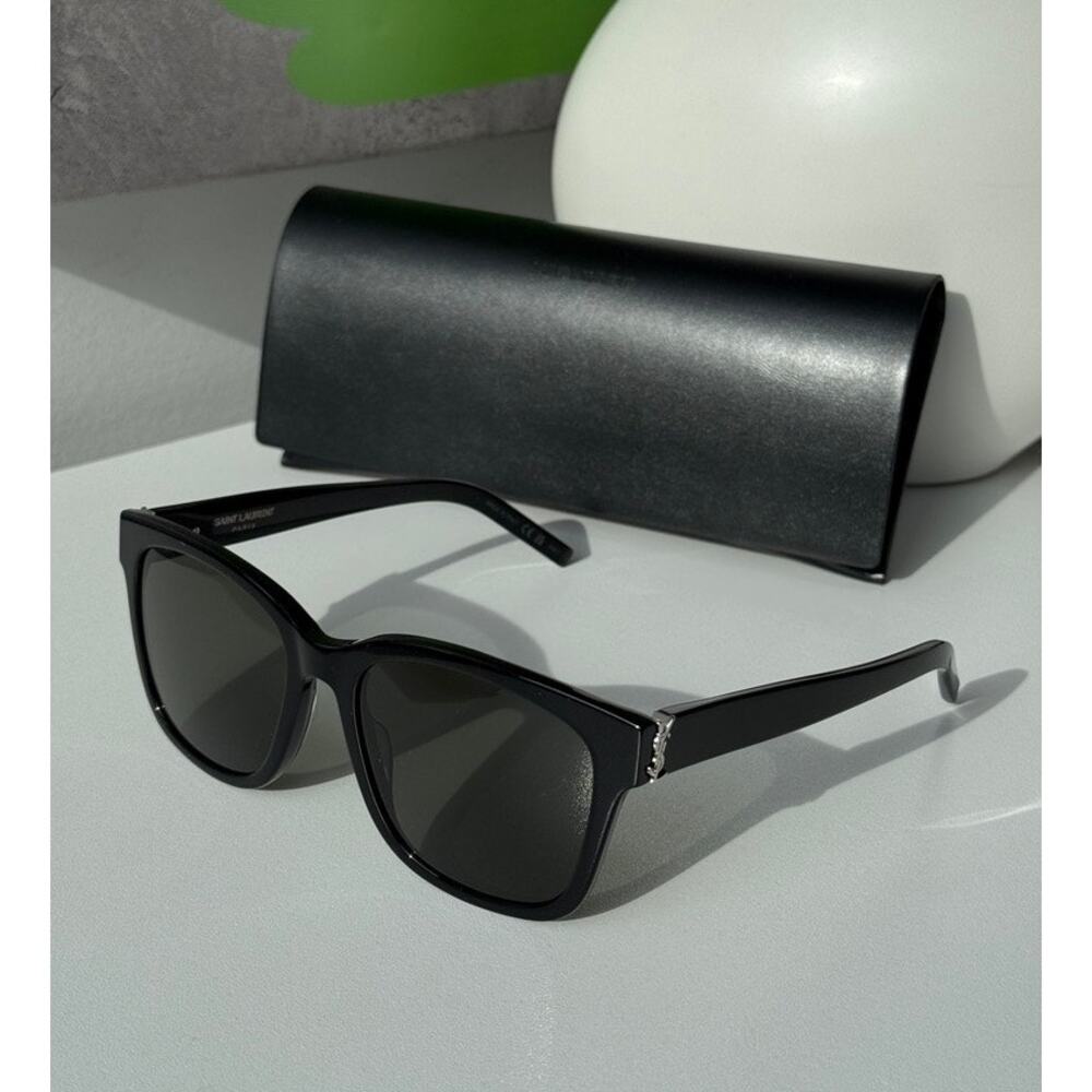 NEW Saint Laurent SL M68 Sunglasses in Black Silver Unisex
